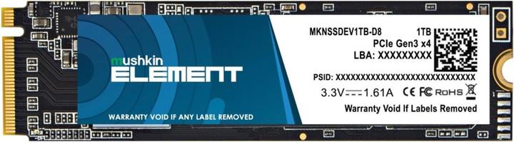 Mushkin SSD Element M.2 1TB PCIe Gen3x4 NVME (1000 GB, M.2 2280)
