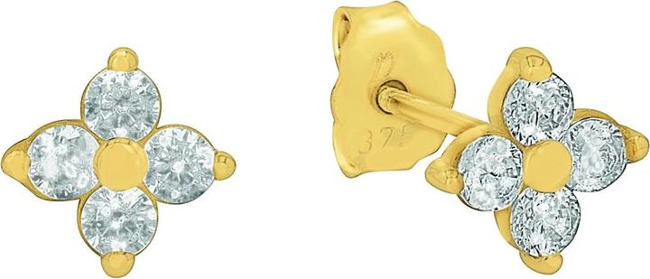 Actual product image zz_ArchivedByPCD_Amor Schmuck_zu_Amor Amor Ohrschmuck für Damen, Gold 375, Zirkonia synth. | Blume (9 ct, Gold 375)