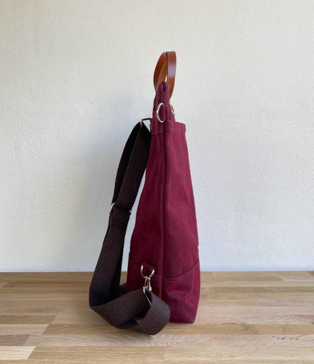 Actual product image Only-Bags.Store Waxed Canvas Backpack - Convertible Backpack, A3 Waxed Canvas Bag, Backpack, Multi