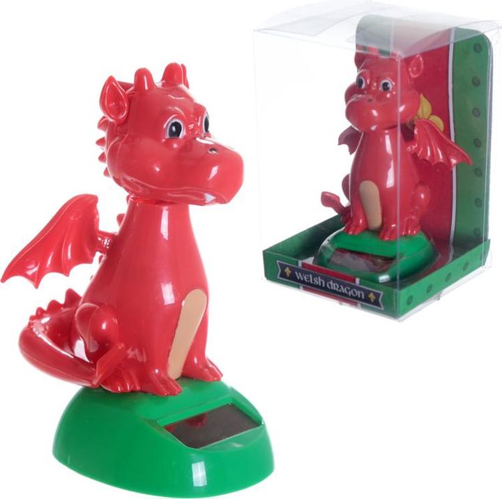 Actual product image Puckator Welsh Dragon Solar Pal Wiggle Figure