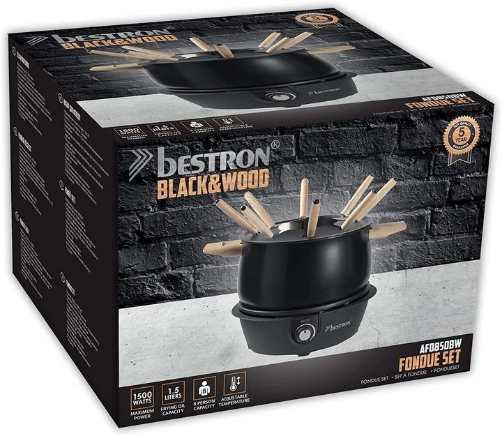 Image du produit Bestron Best Set à fondue AFD850BW 8 personnes bk 1500W