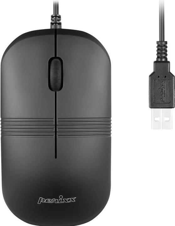 Produktbild Perixx PERIMICE-503 B, wasserdichte Maus, kabelgebunden, schwarz (Kabelgebunden)