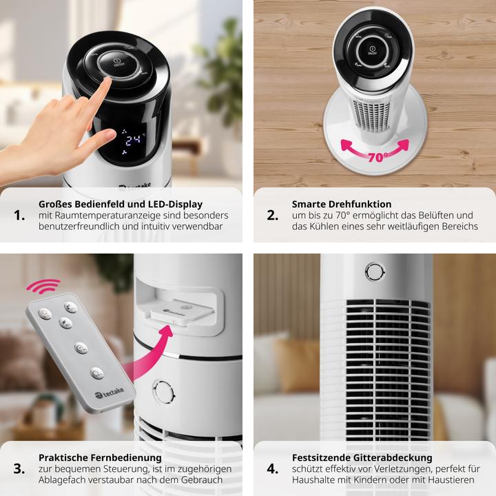 Image du produit tectake Ventilateur de tour (50 dB)