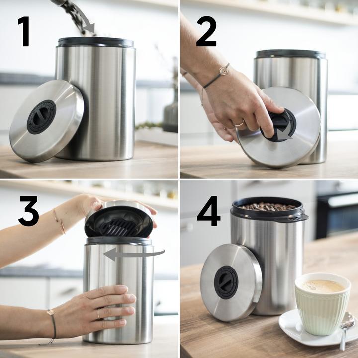 Actual product image Xavax coffee/tea tin Stainless steel tin for 1 kg of coffee beans (1 l)