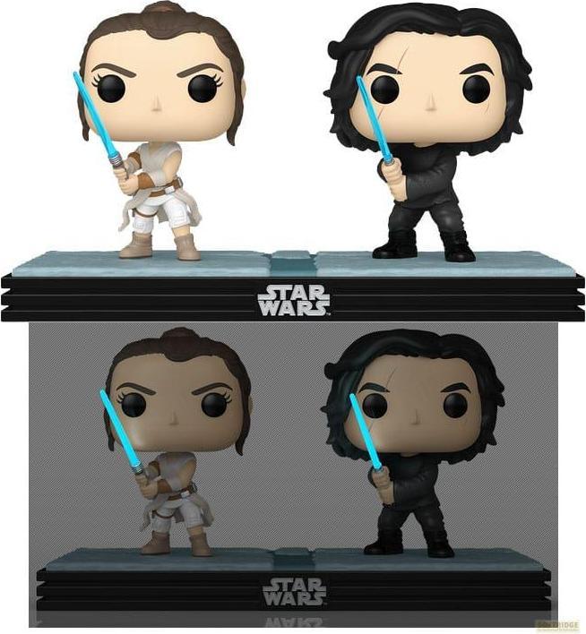 Image du produit Funko Star Wars pack 2 POP! Movie Moments Vinyl Bobble Head Kylo & Rey 9 cm
