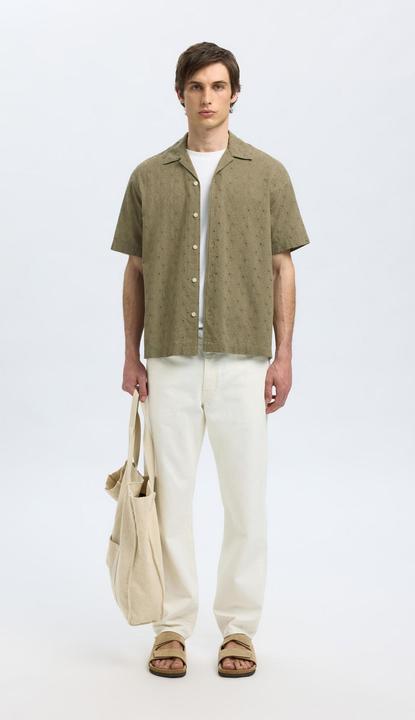 Image du produit Selected Homme Broderie Anglaise Chemise à manches courtes (XL)