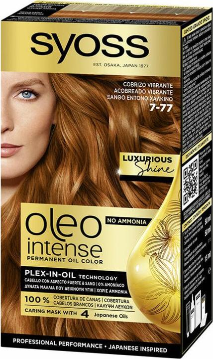 Produktbild Syoss Oleo Intense Permanent Colouring Hair Dye With Oils 7-77 Red Copper (7-77 Red Copper (Rot-Kupfer))
