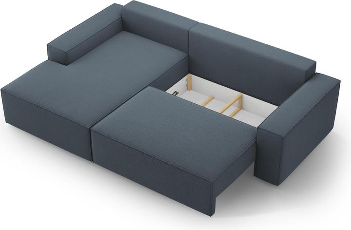 Image du produit Micadoni Canapé D'Angle Gauche Convertible Avec Coffre De Rangement, "Jodie", 3 Places, 246x151x86 Fabriqué e (Canapé d'angle)