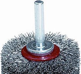 Immagine prodotto Saint-Gobain Assialbørste 50x10x6 mm - på skaft, krympet rustfri tråd 0,20 mm max rpm 15000