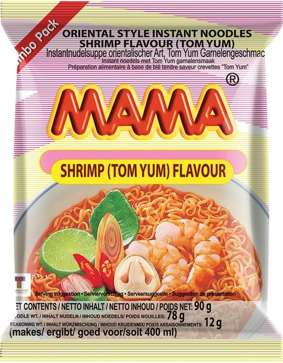 Mama Nouilles instantanées, crevettes Tom Yum (90 g)