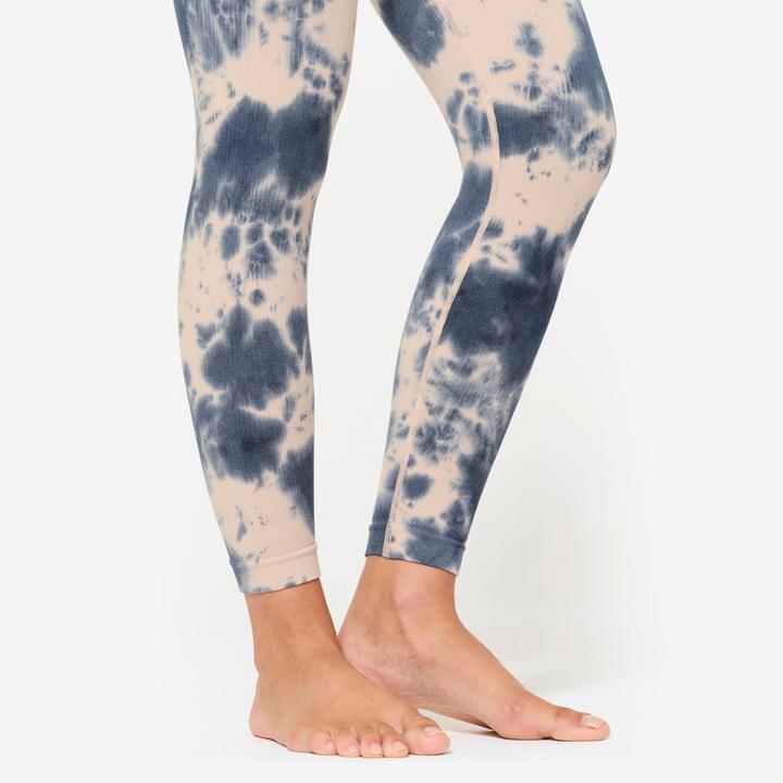 Produktbild Domyos Leggings Damen hohe Taille - rosa/blau (XS)