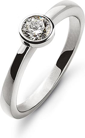 Produktbild Natsumi Schmuck Diamantring Weissgold 18K/750 0.15 ct H si (57, 750/18 K Gold)
