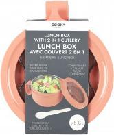 Produktbild Cook Concept runde Lunchbox aus Edelstahl und Kunststoff, 2-fac
