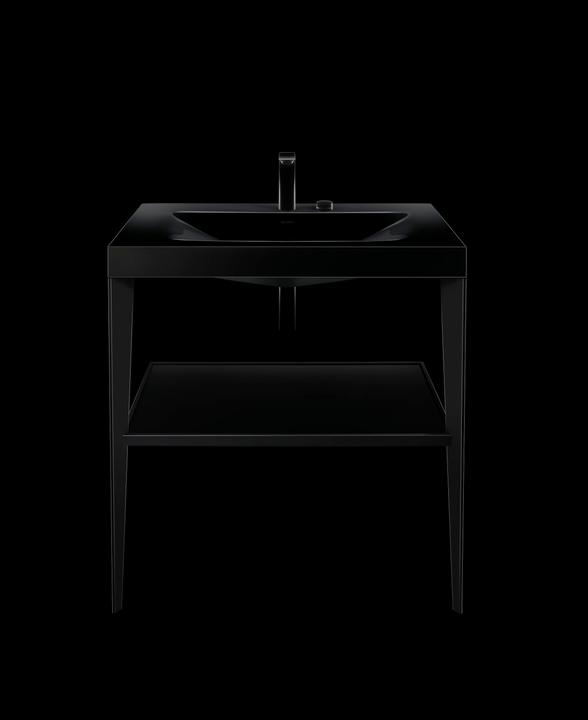 Actual product image Duravit 2-hole electronic battery D.1 M with plug-in power supply unit black matt