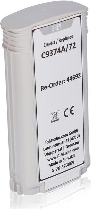 Actual product image Inkadoo Printer cartridges compatible with HP C9374A / 72 Ink cartridge, gray Gray (GY)