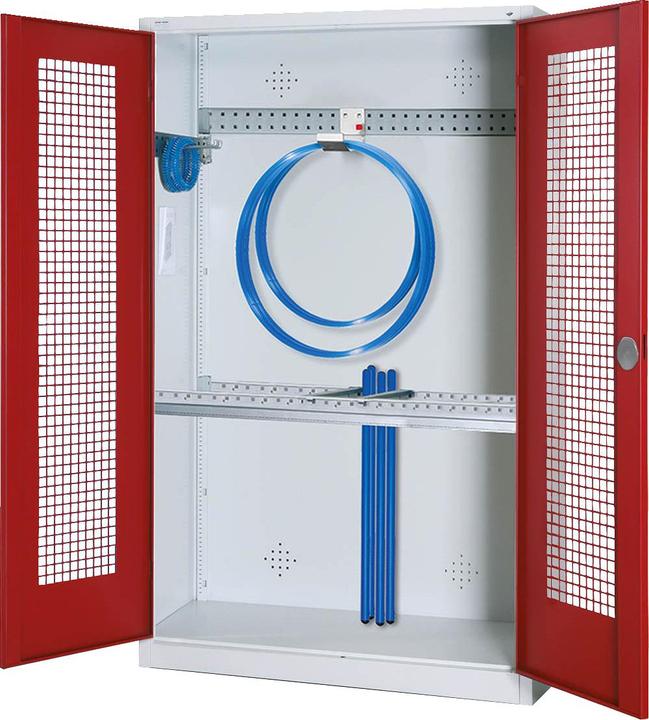 Actual product image C+P Modular sports equipment cabinet with basic equipment (HxWxD: 195x120x50 cm, with perforated hinged