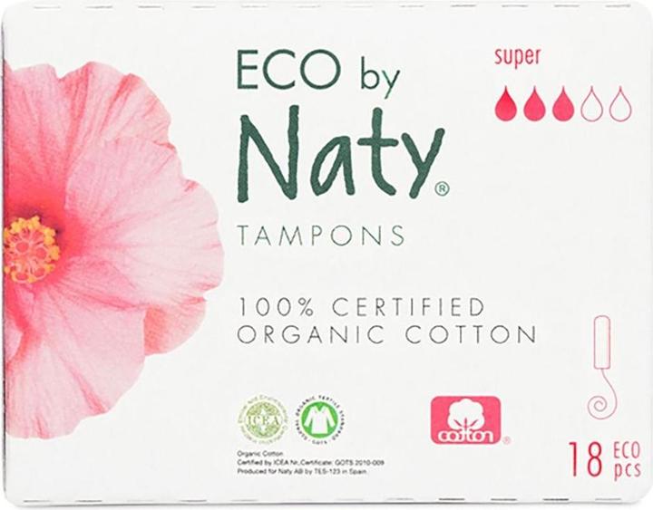 Produktbild Naty Bio-Tampons Super ohne Applikator 18 Stück (15.18 x, Normal)