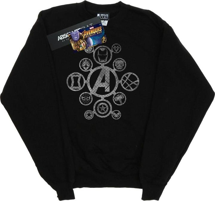 Immagine prodotto Felpa in cotone Avengers Infinity War Distressed Metal Icons (3XL)