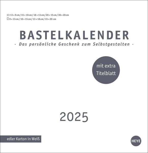 Image du produit Calendrier de bricolage premium blanc grand 2025 (Non contraignant, Allemand)