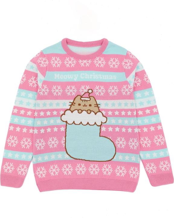 Actual product image Pusheen Girls Knitted Christmas Sweatshirt (146, 152)