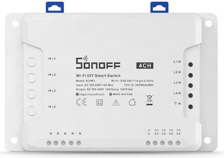 Actual product image Sonoff 4CHR3 - 4-gang Wi-Fi Smart Switch (Switch actuator)