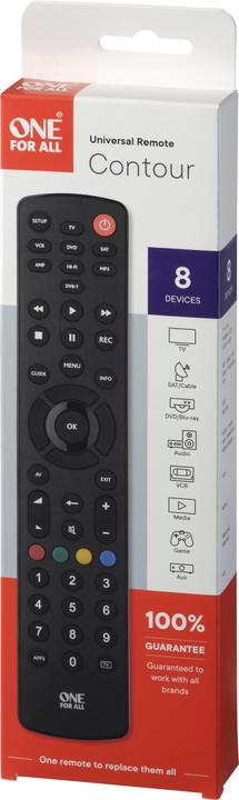 Actual product image One for All Contour 8 (Universal remote control, Infrared)