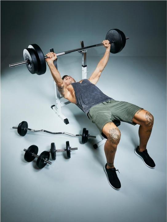 Image du produit Gorilla Sports Banc de musculation avec étagère