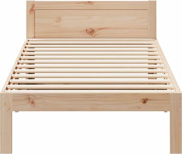 Actual product image VidaXL Solid wood bed without mattress 90x200 pine wood bed frame (90 x 200 cm)