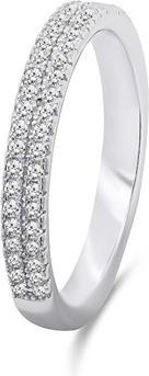 Brilio Silver - Sparkling silver ring with clear zircons RI059W - Circuit: 52 mm (52)
