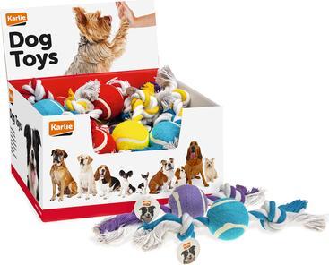 Actual product image Karlie Baumwollknoten mit Tennisball (Ball toy dog)