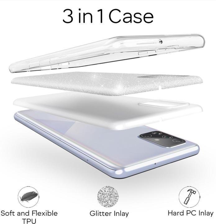 Actual product image Nalia Glitter cover (Samsung Galaxy A51)