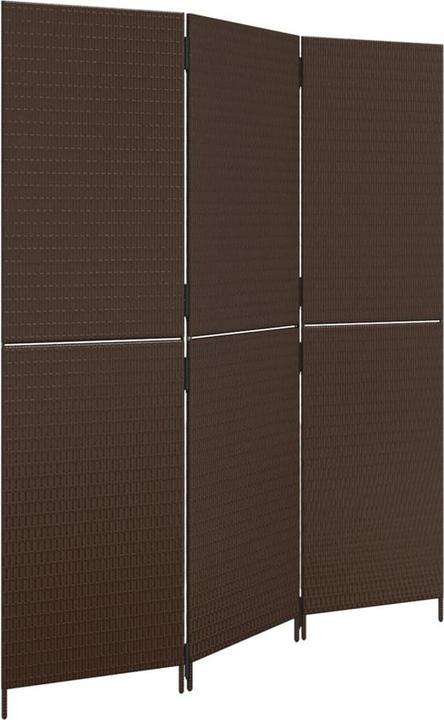 Produktbild VidaXL Paravent 3-tlg. Braun Poly Rattan,Farbe: Braun,Material: Poly