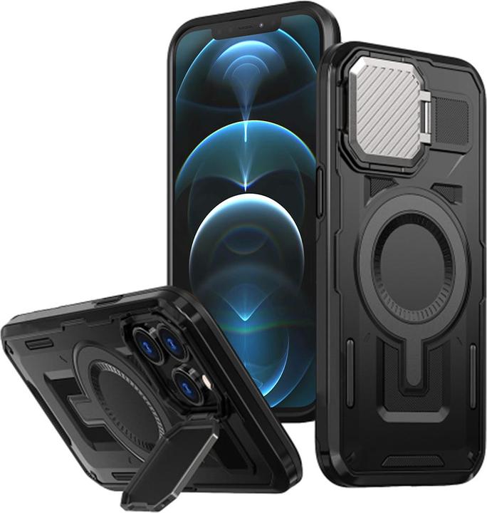 Actual product image Techsuit - CamVault MagSafe - iPhone 12 Pro Max / iPhone 13 Pro Max - Black (Apple iPhone 13 Pro Max, Apple iPhone 12 Pro Max)
