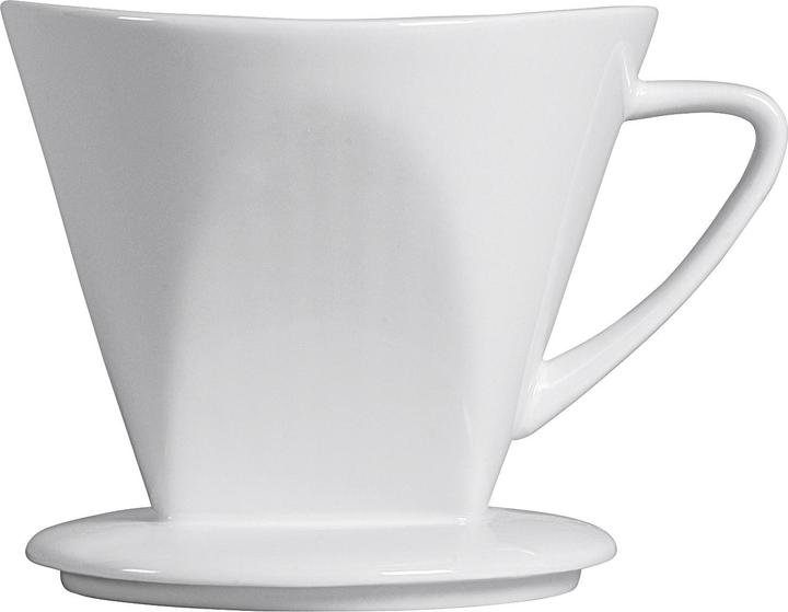 Orion group Filtre à café 1 x 4 Porcelaine résistant au lave-vaisselle 1 - trou 11,5cm Ø13cm blanc (6 l)
