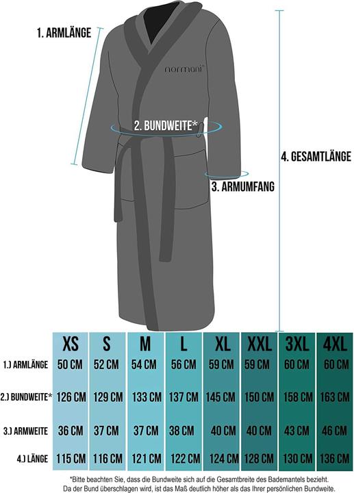 Actual product image Normani Bathrobe Two-Tone (S)
