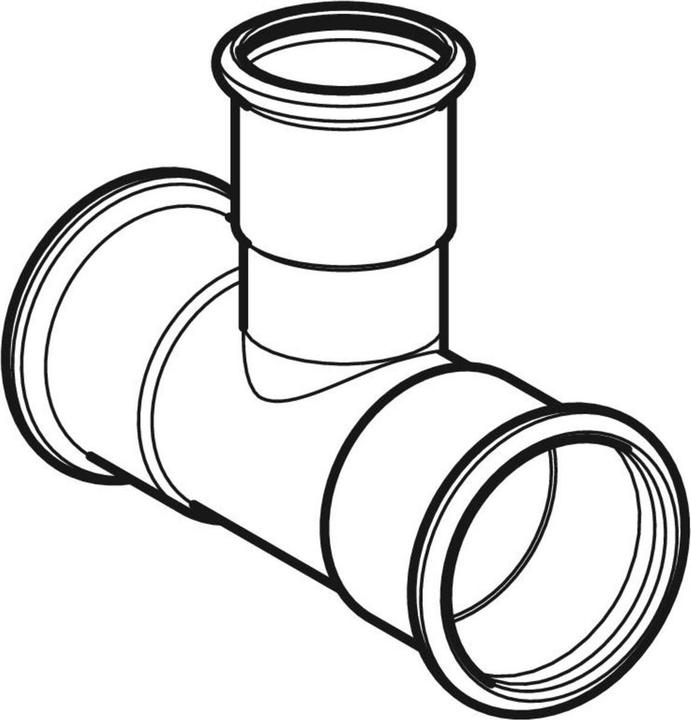 Produktbild Geberit Mapress Edelstahl T-Stück, reduziert (54 x 18 x 54 mm) (T-Verbindung)