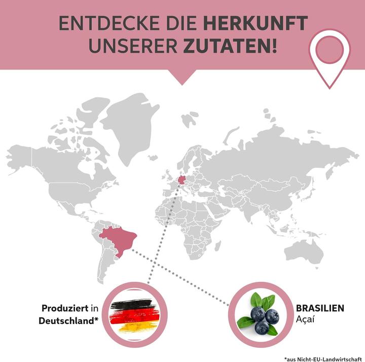 Produktbild Eltabia Acai Pulver in Rohkost-Qualität | 100% rein ohne Zusatzstoffe und Vegan (Pulver, 100 g)