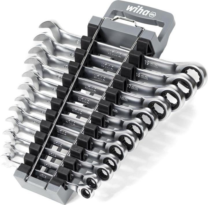 Actual product image Wiha Ring ratchet open-end spanner set (19 mm, 16 mm, 18 mm, 13 mm, 15 mm, 17 mm, 10 mm, 11 mm, 12 mm, 14 mm, 8 mm, 9 mm)