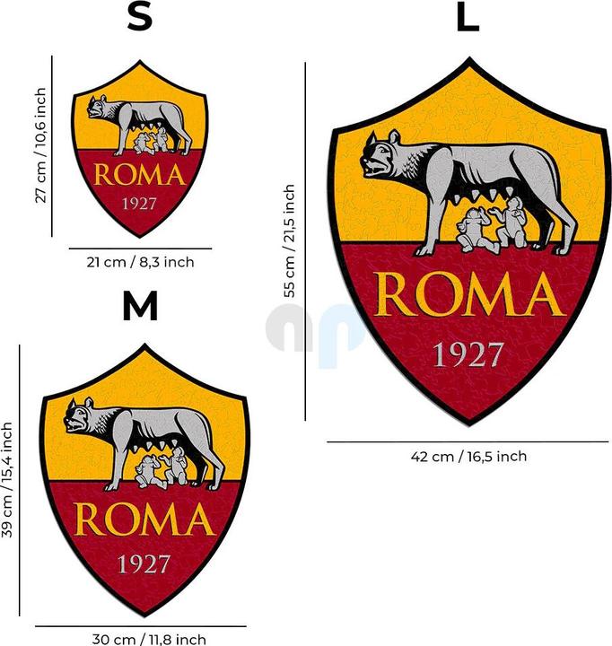 Immagine prodotto Iconic Logo AS Roma - puzzle in legno taglia S (150 pezzi) (150 pezzi)