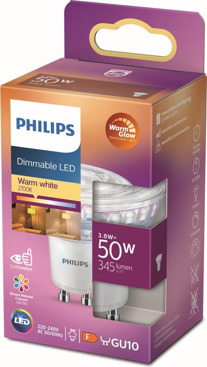 Actual product image Philips Spot (GU10, 3.80 W, 345 lm, 1 x, F)