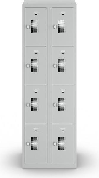 Image du produit eurokraft basic Casier avec verrou rotatif pour cadenas, 8 compartiments (60 cm, 180 cm)