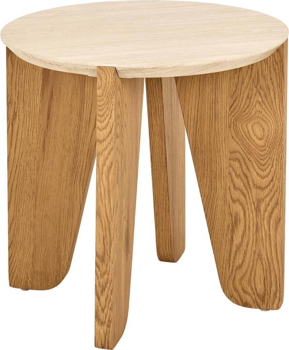 Image du produit AC Design Table d'appoint Dockland papier brut travertin (50 x 50 cm)