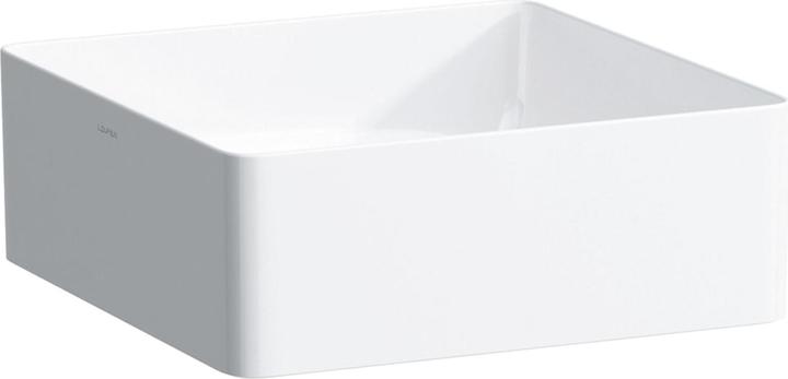 Laufen Living square wastafel 36x36cm zonder kraangat zonder overloop saphirkeramiek wit (360 mm, 360 mm)