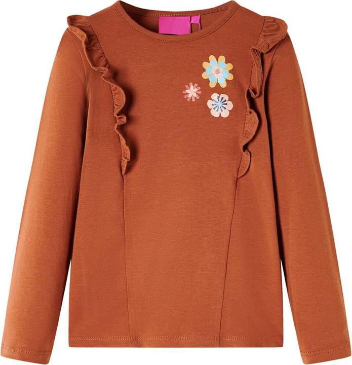 Produktbild VidaXL Kinder-Langarmshirt Cognac 104,Material: 95 % Baumwolle. 5 (104)