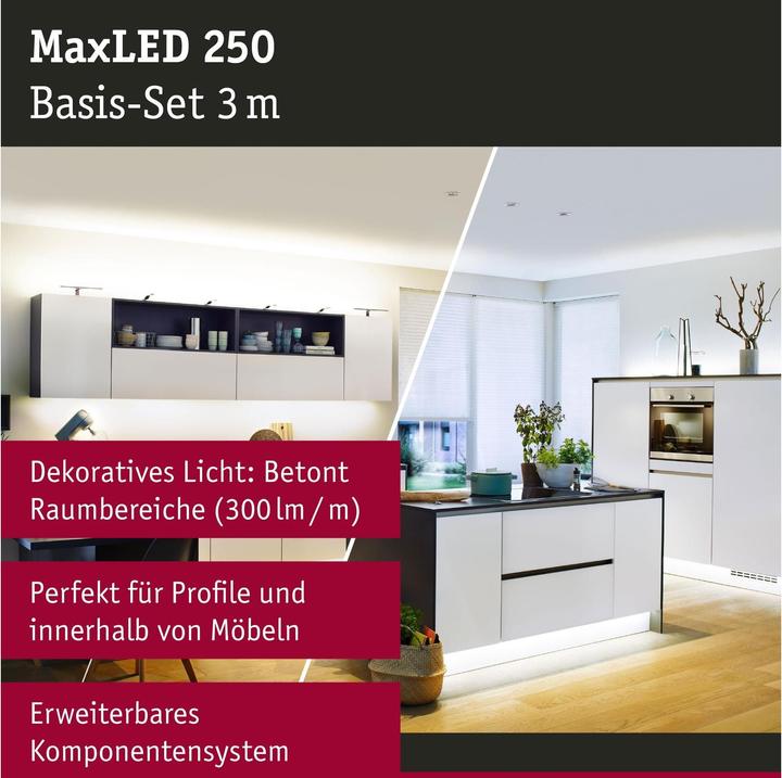 Immagine prodotto Paulmann Set di strisce MaxLED 250 (Bianco caldo, Luce del giorno, Bianco neutro, 300 cm, Interno)