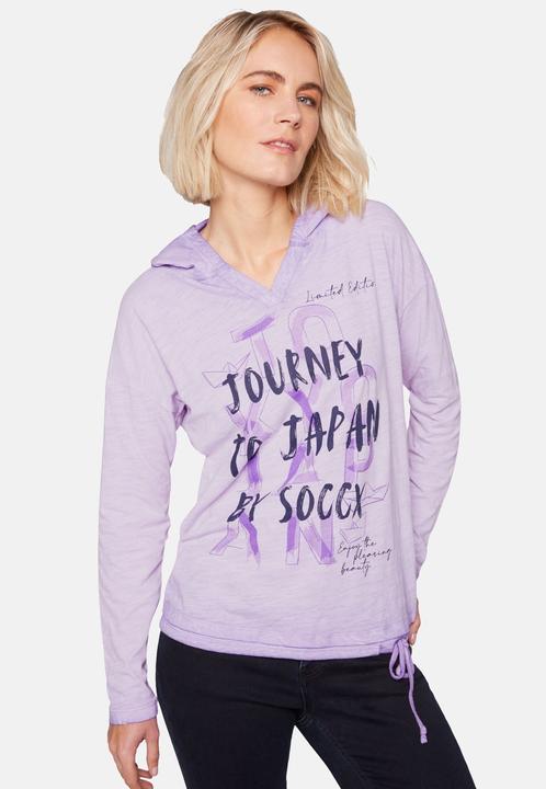 Actual product image Soccx Langarmshirt Konnichiwa Longsleeve mit Kapuze (M)