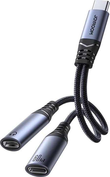 Actual product image Joyroom 2-in-1 Audio Adapter USB-C to Dual USB-C Cable (USB Type C, USB Type C)
