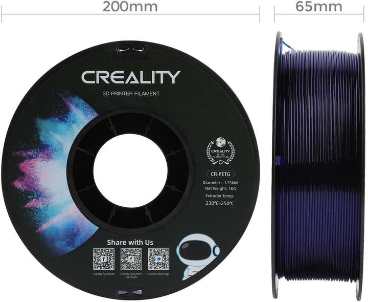 Image du produit Creality Filament (PETG, 1.75 mm, 1000 g, Bleu)