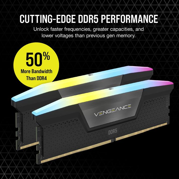 Produktbild Corsair Vengeance RGB (2 x 24GB, 6000 MHz, DDR5-RAM, DIMM)
