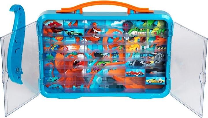 Actual product image Theo Klein HW - Collector's display case for 54 cars with illuminated Hot Wheels logo